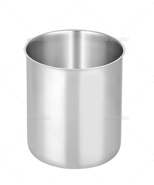 metal pot isolated on white background Stock Photo by photobalance